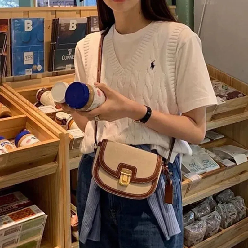 Small New Crossbody Bags Women Luxury Designer Shoulder Bag Casual Versatile Flap Mini Handbag Vintage Wallet Purse Ladies Ins