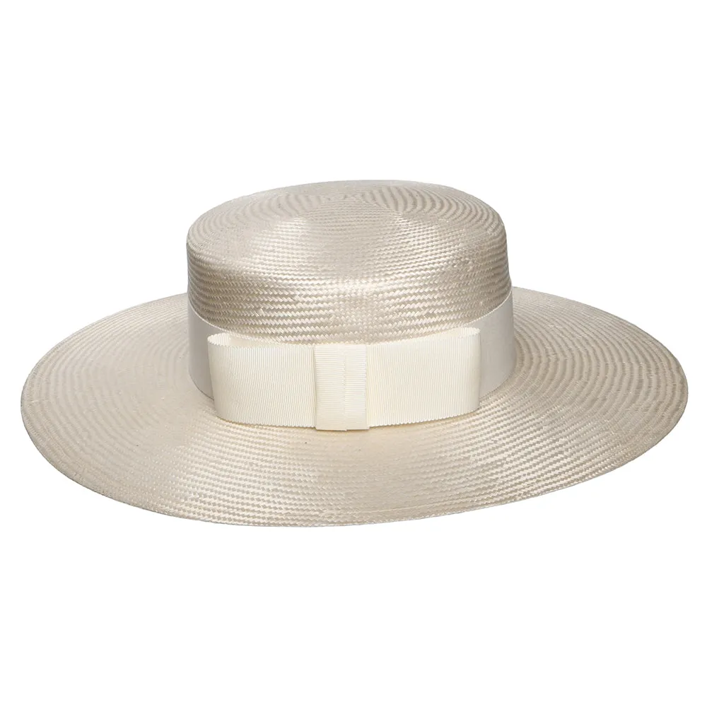 Whiteley Hats Audrey Boater Hat - Beige-Ivory