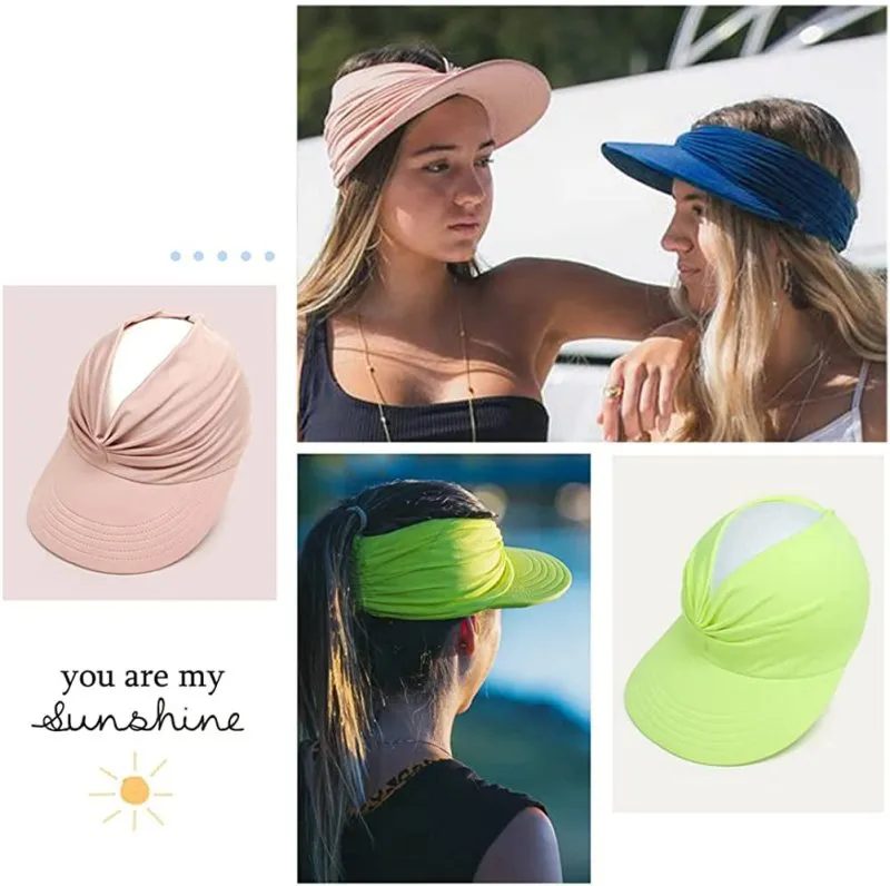 YAMEE Sun Hats for Women Wide Brim Visor UV Protection Summer Beach Hat for Women Foldable Golf Hats