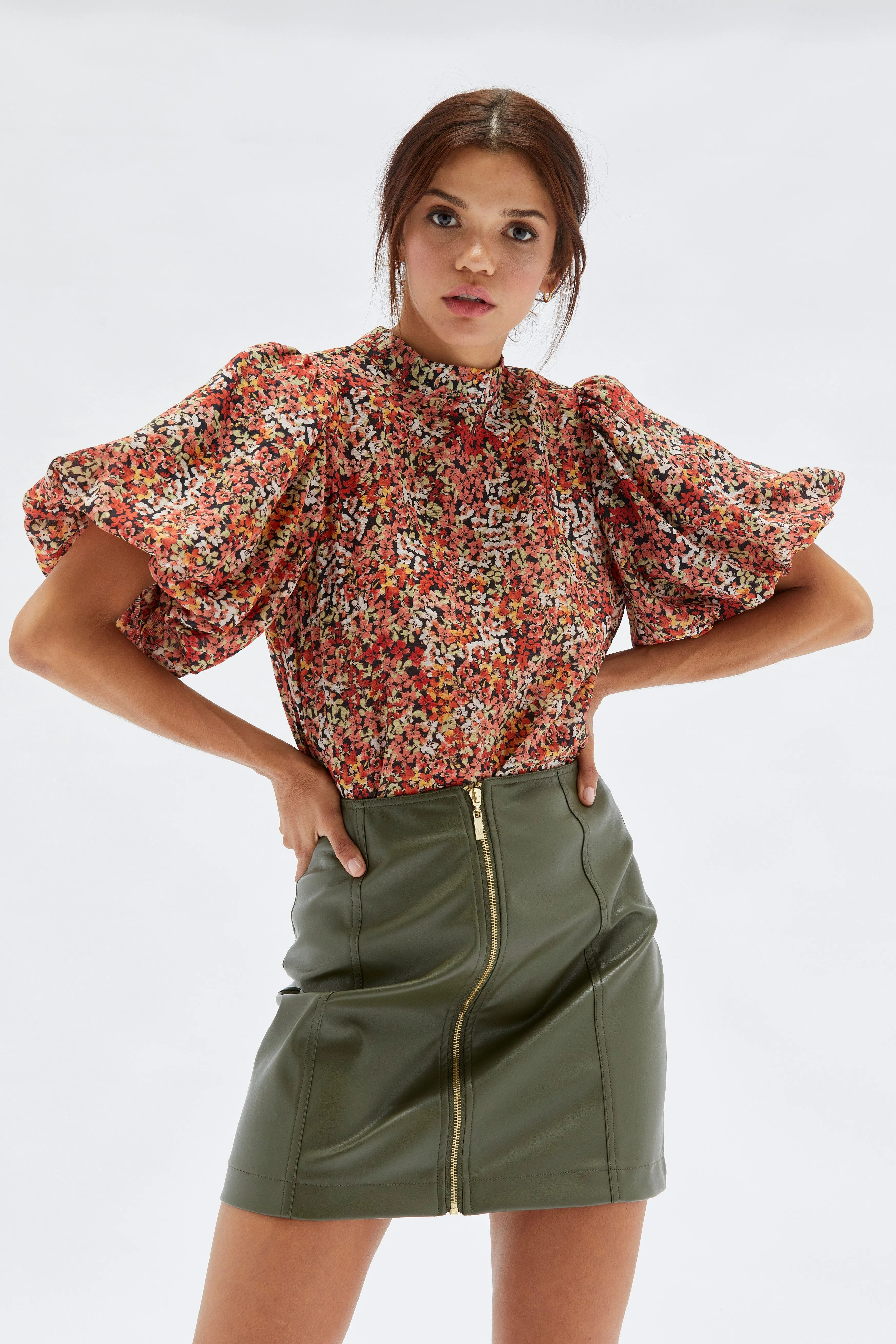 Zahlee PU Mini Skirt