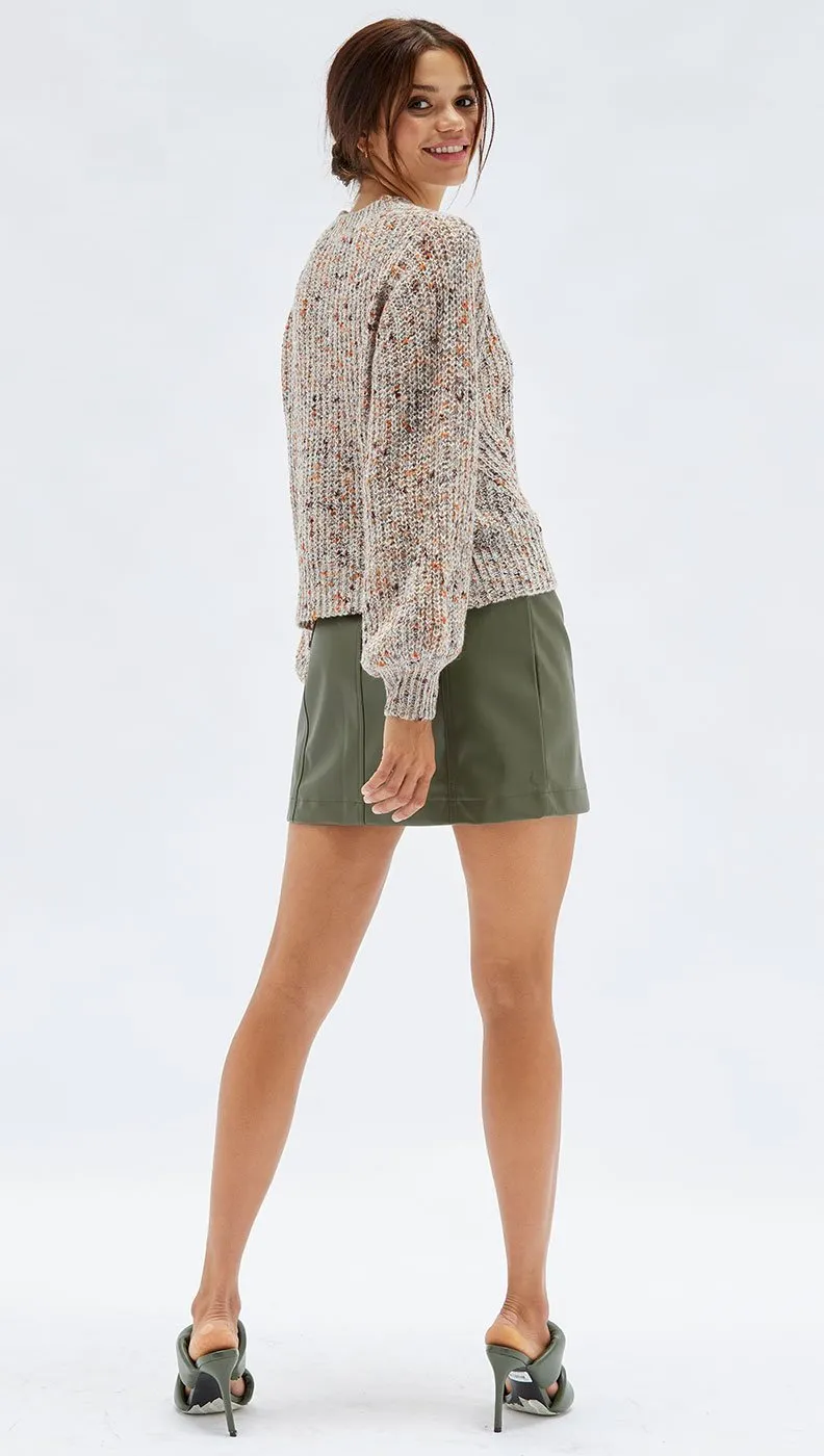 Zahlee PU Mini Skirt